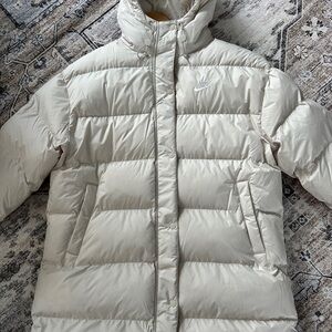 Nike Puffer Jacket in Light Cream puffy